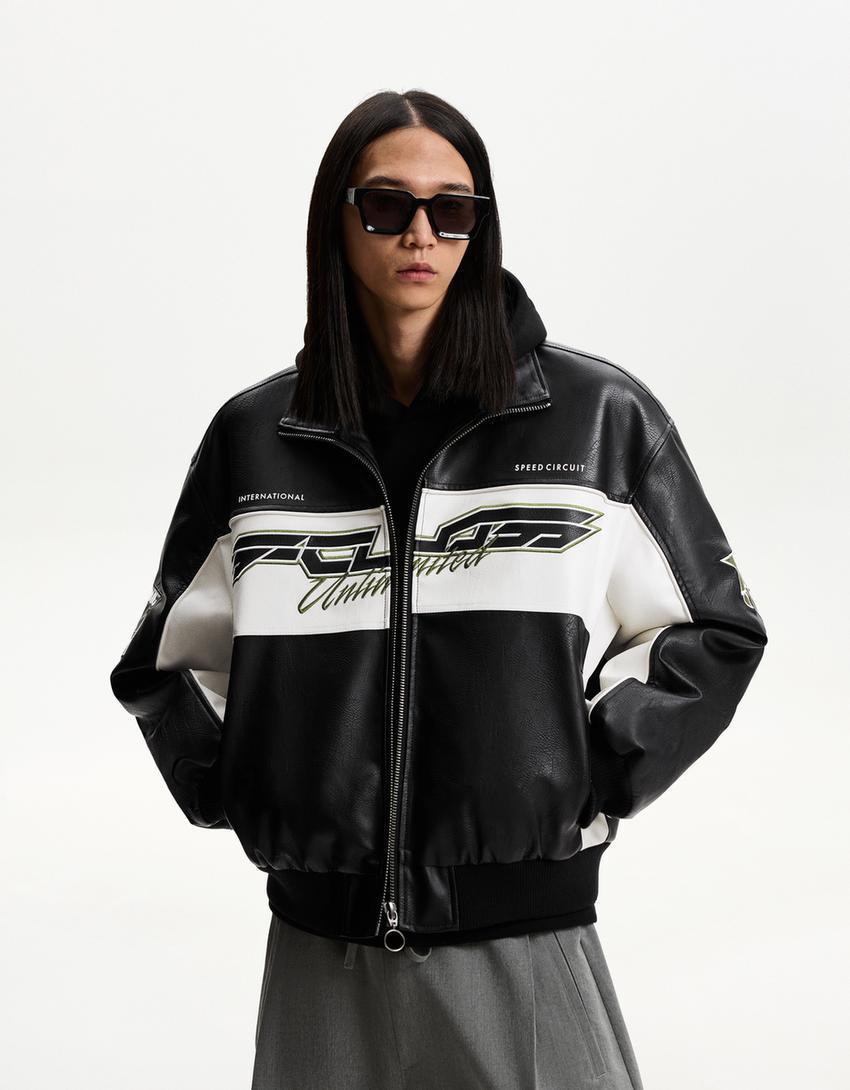 Leather effect jacket Product Image
