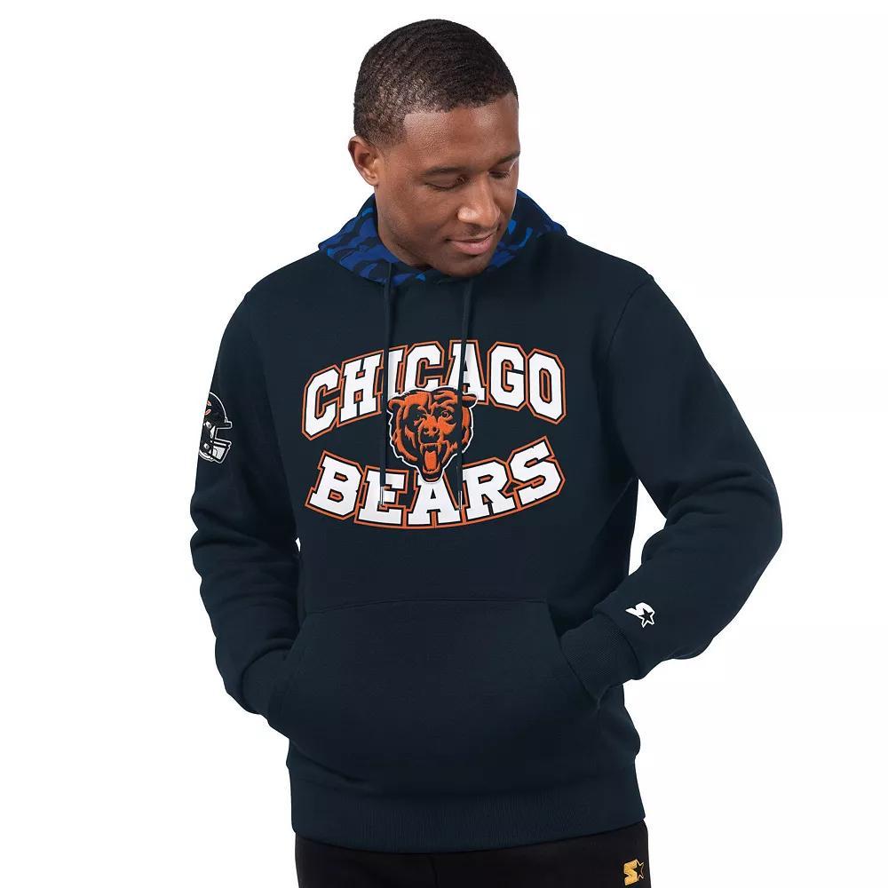 Mens Starter Chicago Bears Thursday Night Gridiron Pullover Hoodie Blue Product Image