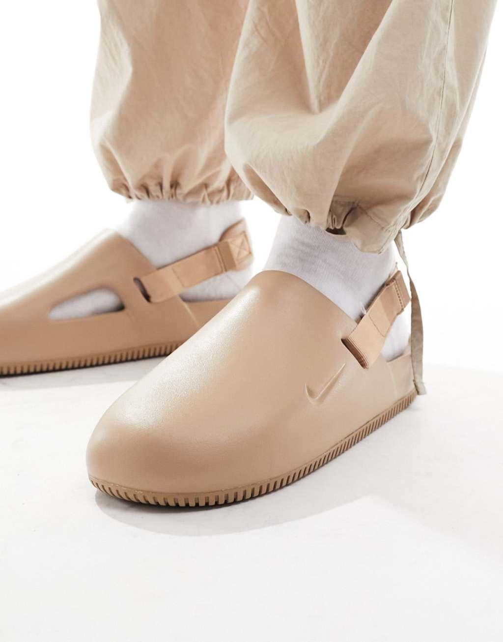 Nike Calm mules in hemp beige  Product Image