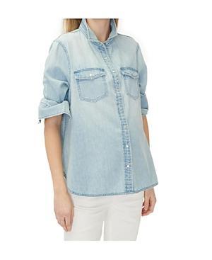 Hatch Collection Denim Maternity Nursing Friendly Shirt Product Image