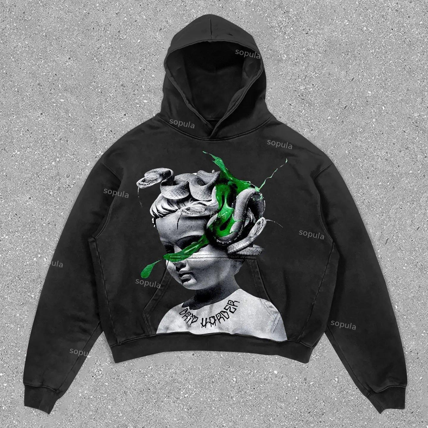 Vampire Cross Graphic Black Hoodie Product Image
