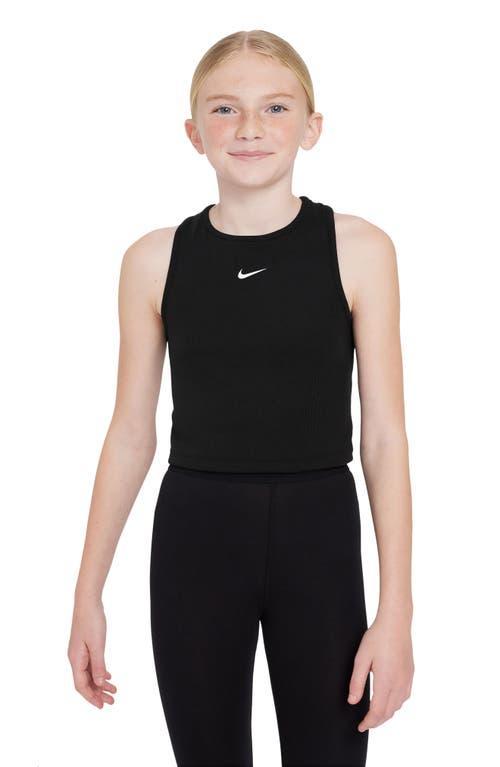 Nike Kids' Sportswear Rib Racerback Tank in Black at Nordstrom Product Image