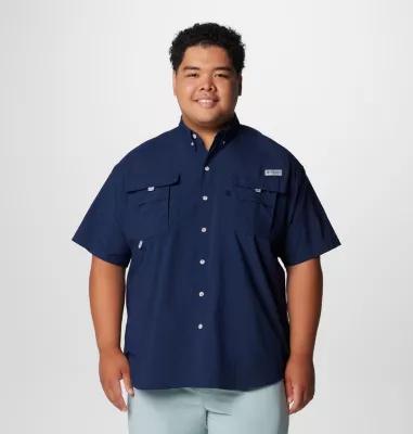 Men's Big & Tall Columbia Bahama II Shirt, Size: Large Tall, Blue Black Product Image
