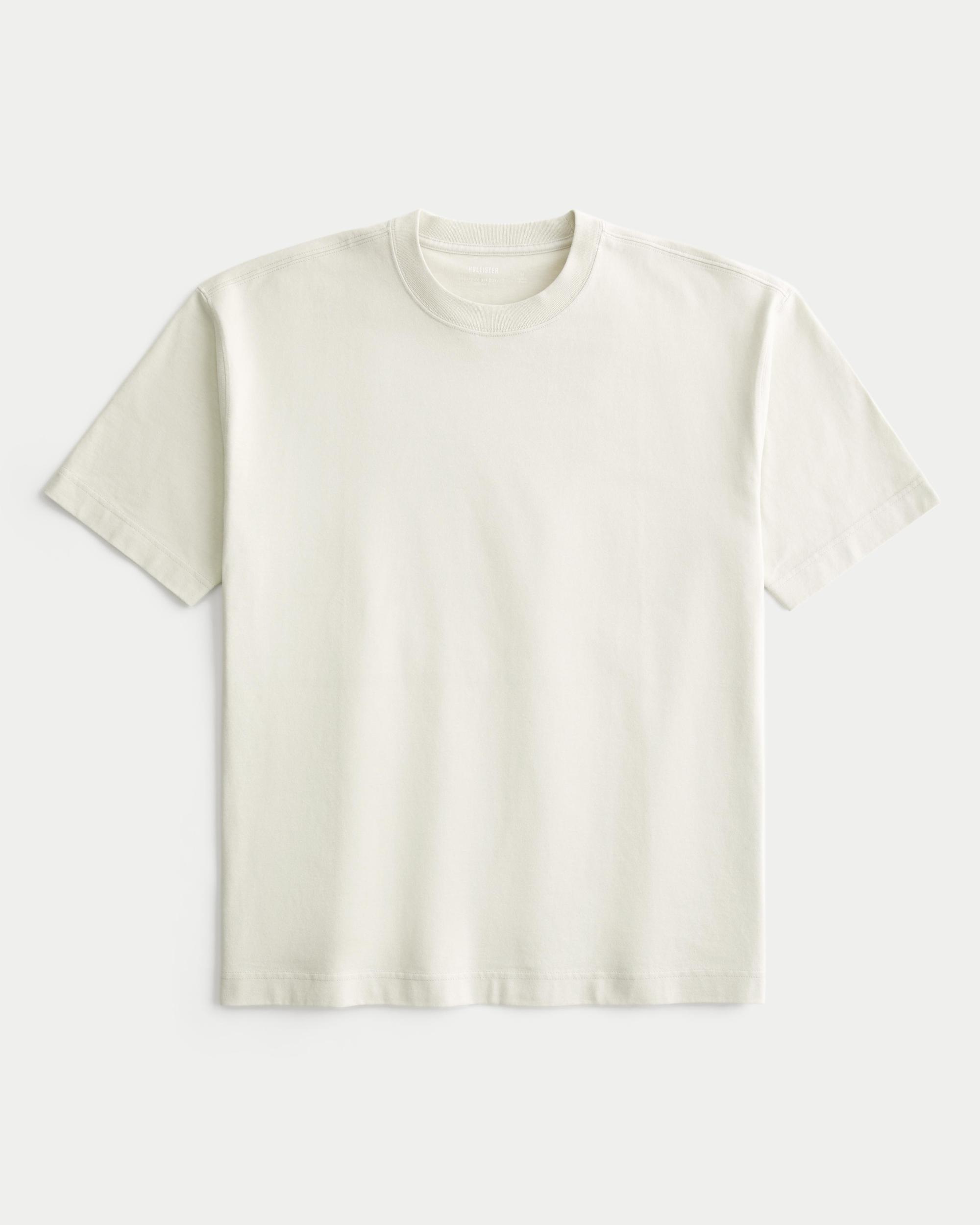 Boxy Heavyweight Washed Cotton Crew T-Shirt Product Image