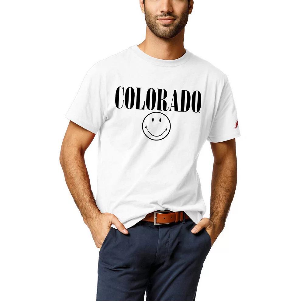 Men's League Collegiate Wear White Colorado Buffaloes Smiley All American T-Shirt, Size: XL Product Image