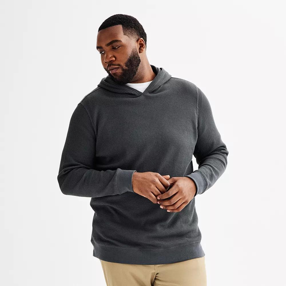 Big & Tall Sonoma Goods For Life® Essential Waffle Hoodie, Men's, Size: XXL Tall, Grey Product Image