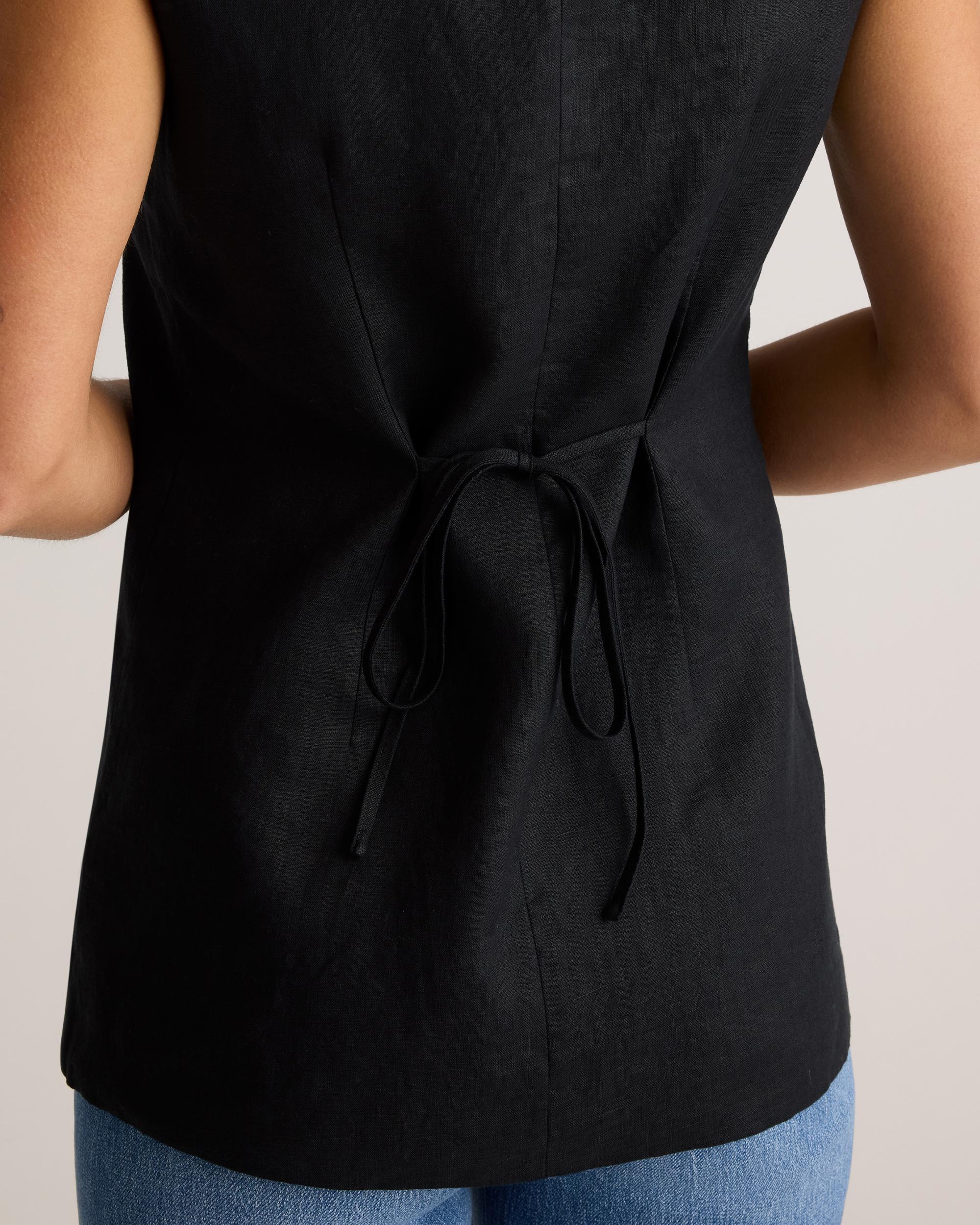 Quince | Women's 100% European Linen Longline Vest Product Image