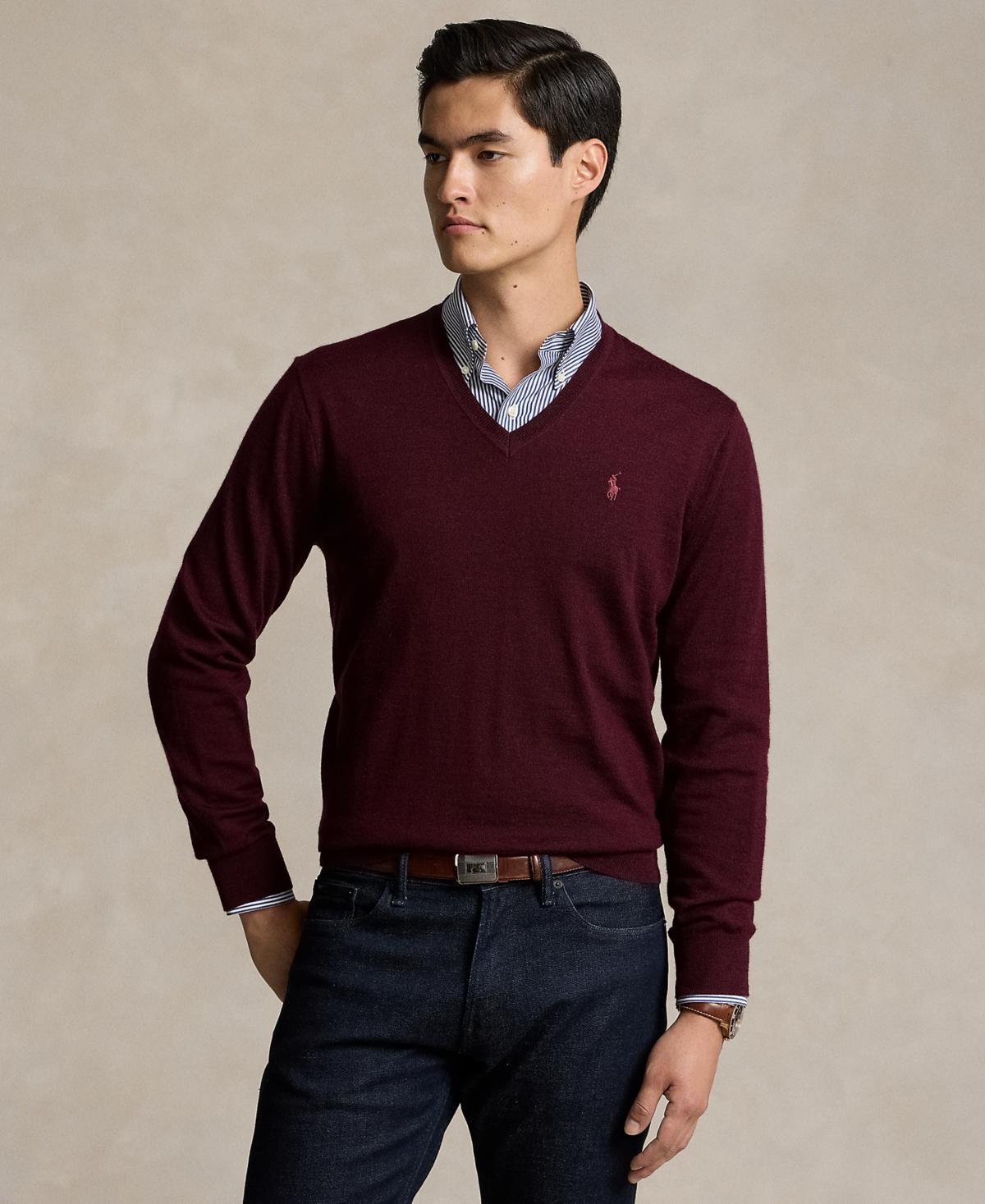 Polo Ralph Lauren Mens Washable Wool V-Neck Sweater Product Image