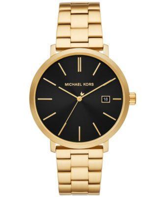 Michael Kors Mens Blake Three-Hand Date Gold-Tone Stainless Steel Watch 42mm Product Image
