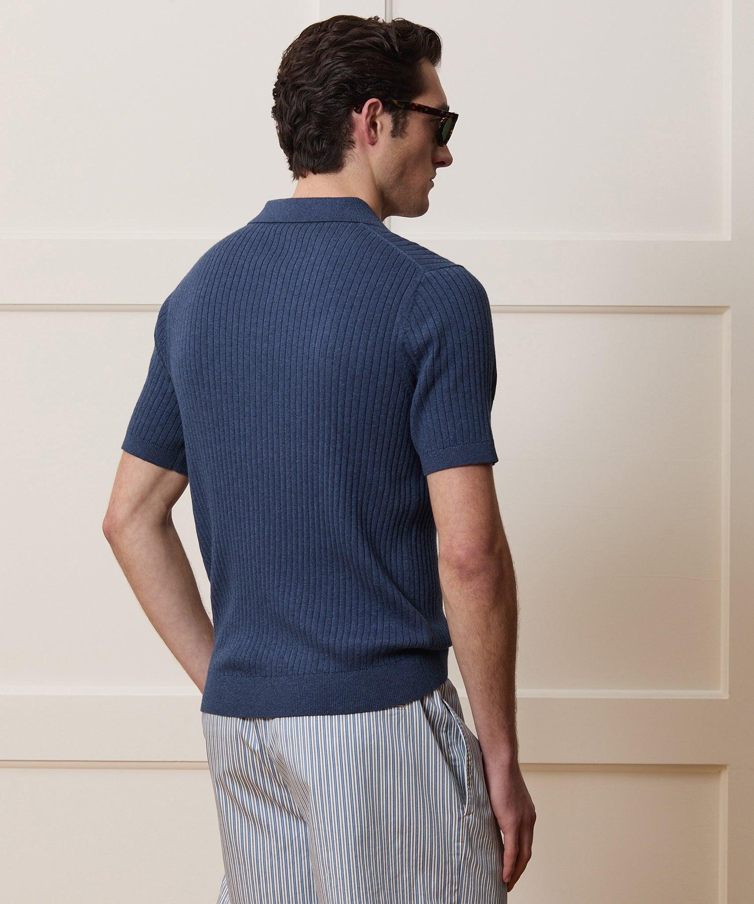 Slim Cotton-Cashmere Sweater Polo Product Image