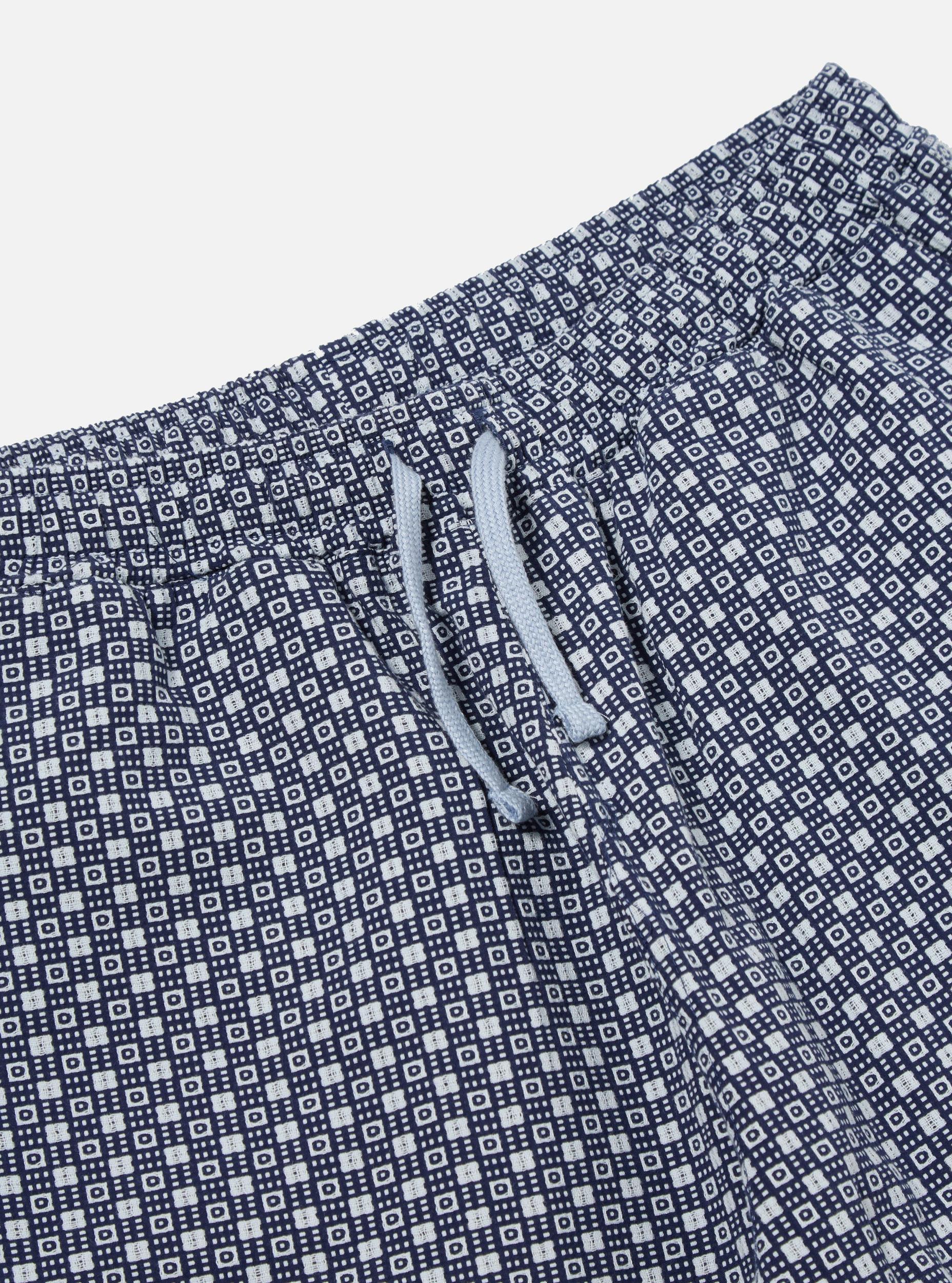 Navy Tile 3 Cotton Simple Short Product Image
