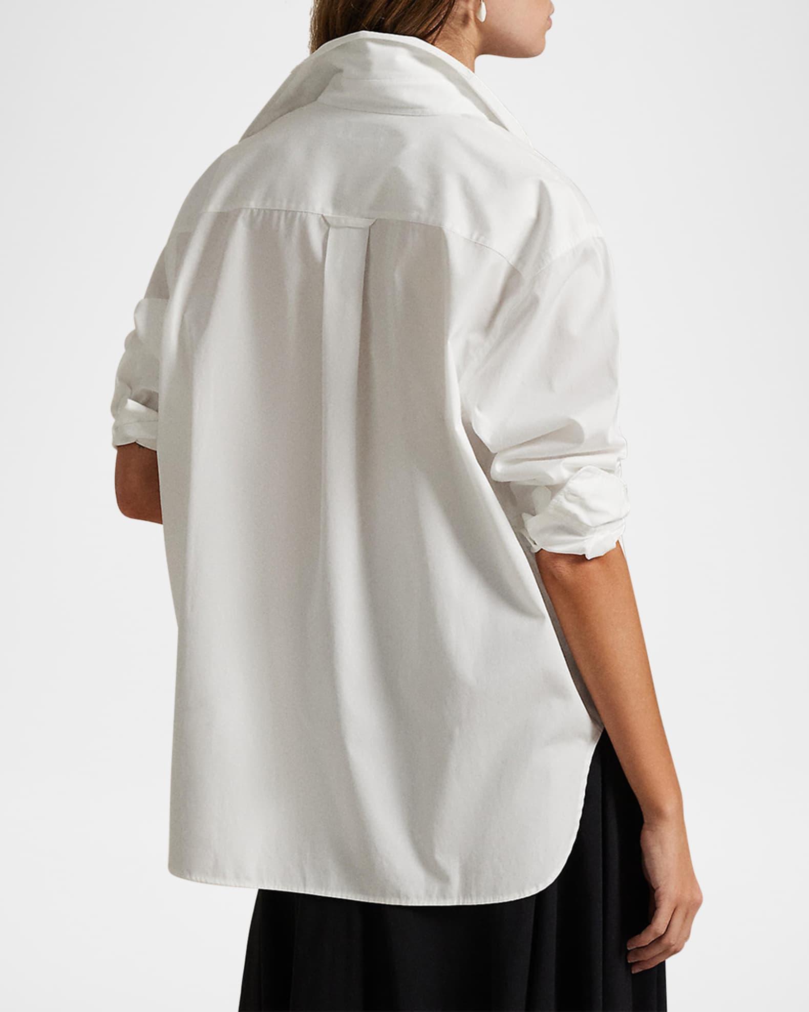 Oversize-Fit Logo Cotton Shirt Product Image