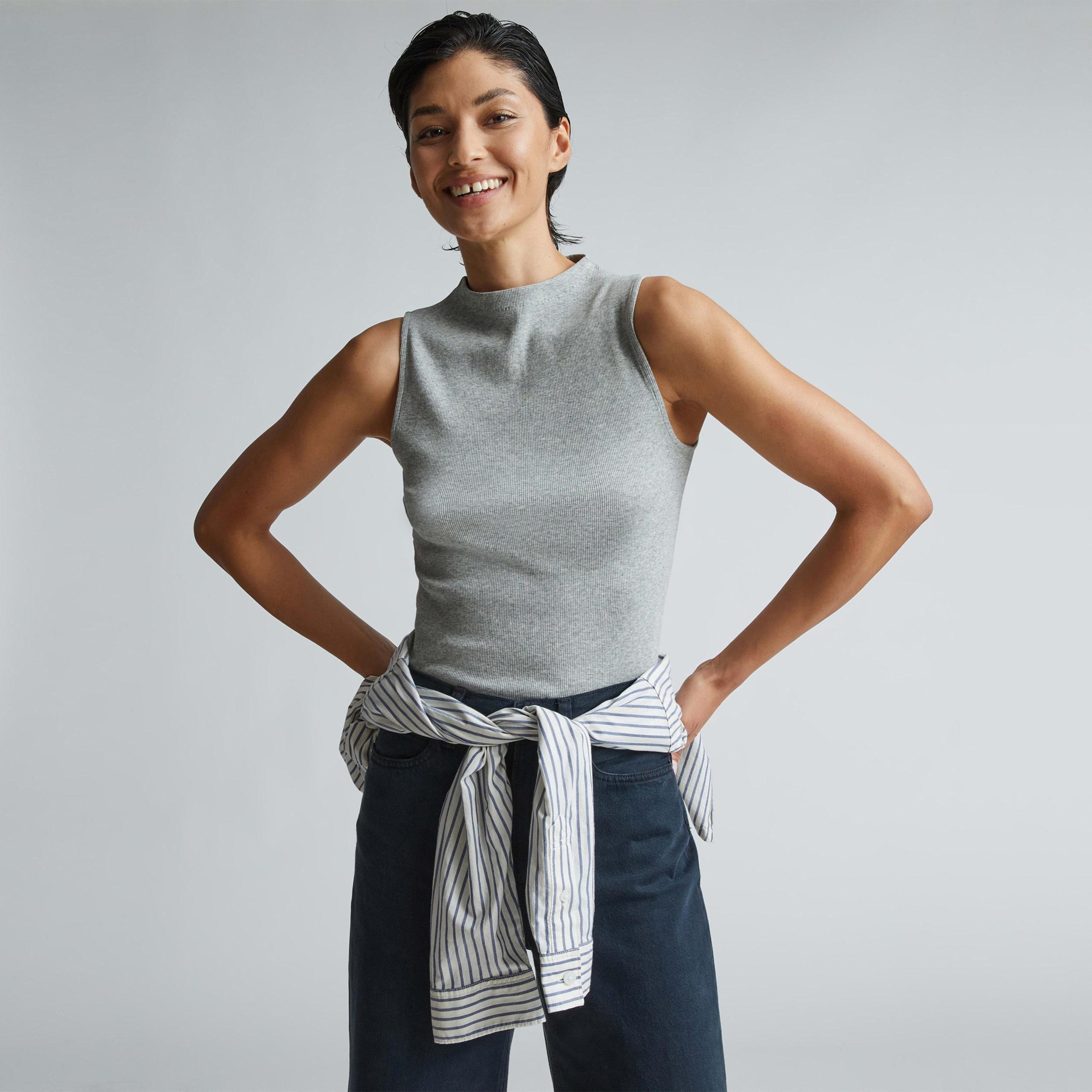 Womens Luxe Rib Funnel-Neck Tank by Everlane Product Image