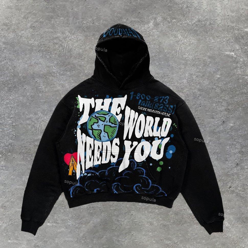 Sopula Mental Health The World Need You Graphic Hoodie Product Image