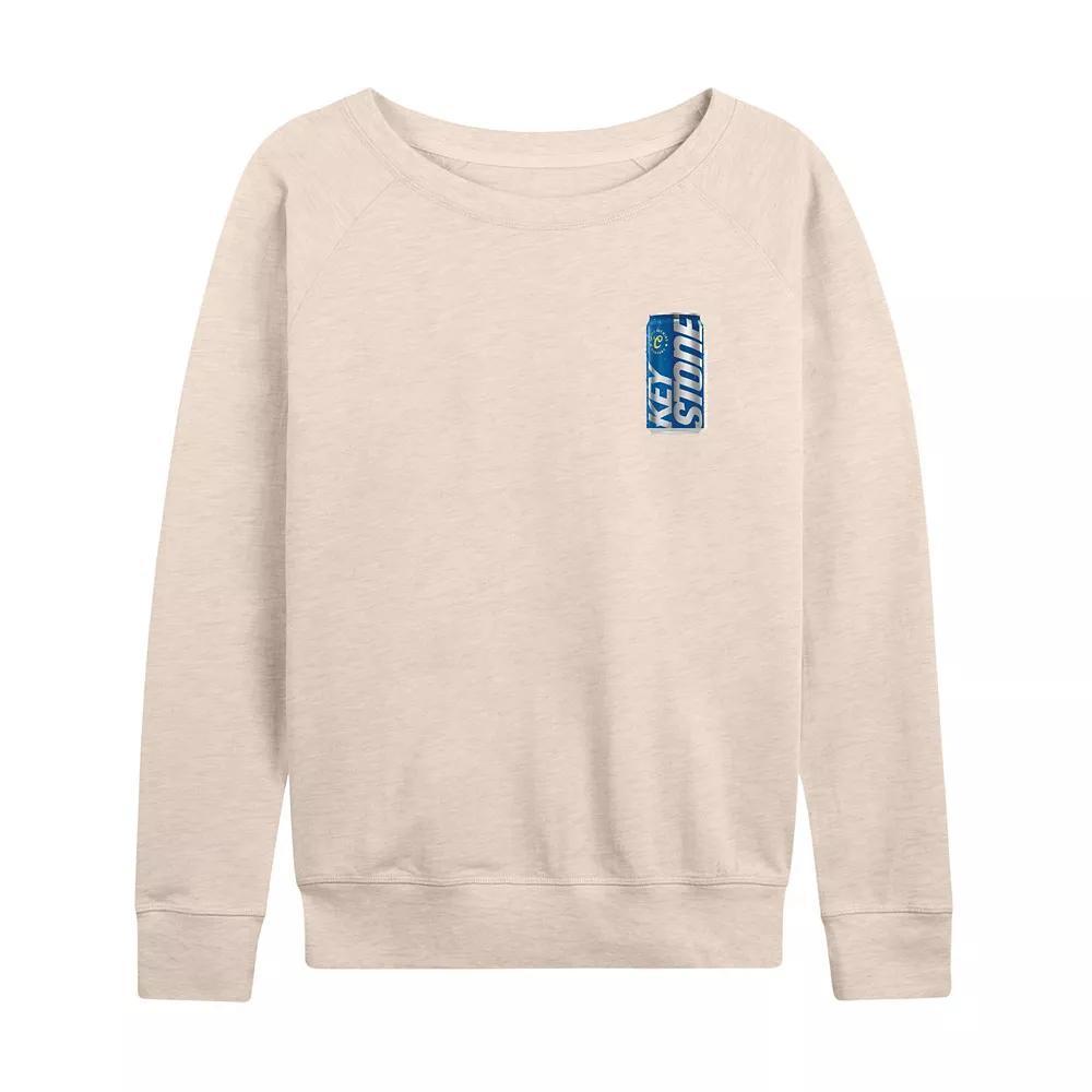 Womens Keystone Light Bottle Can Lightweight French Terry Sweatshirt Product Image