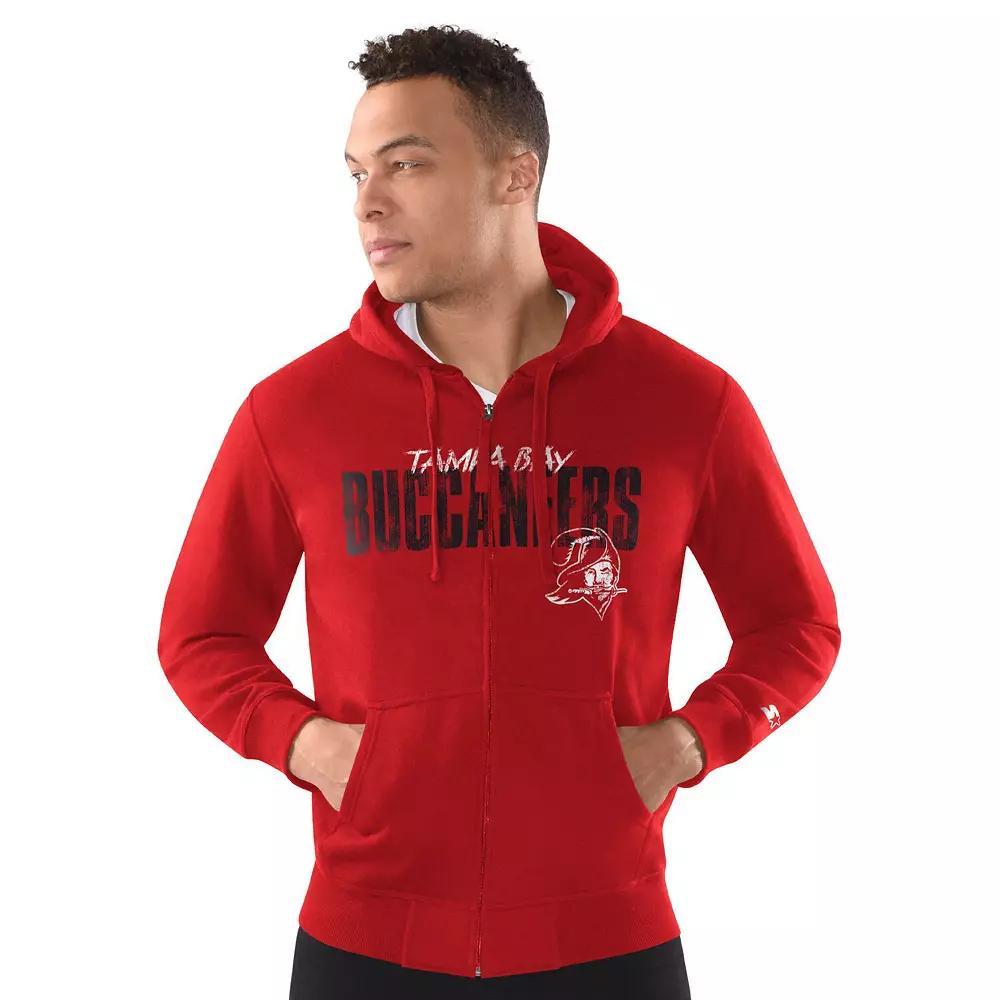 Men's Starter  Navy Boston Red Sox Distressed Full-Zip Hooded Jacket, Size: Medium, Blue Product Image
