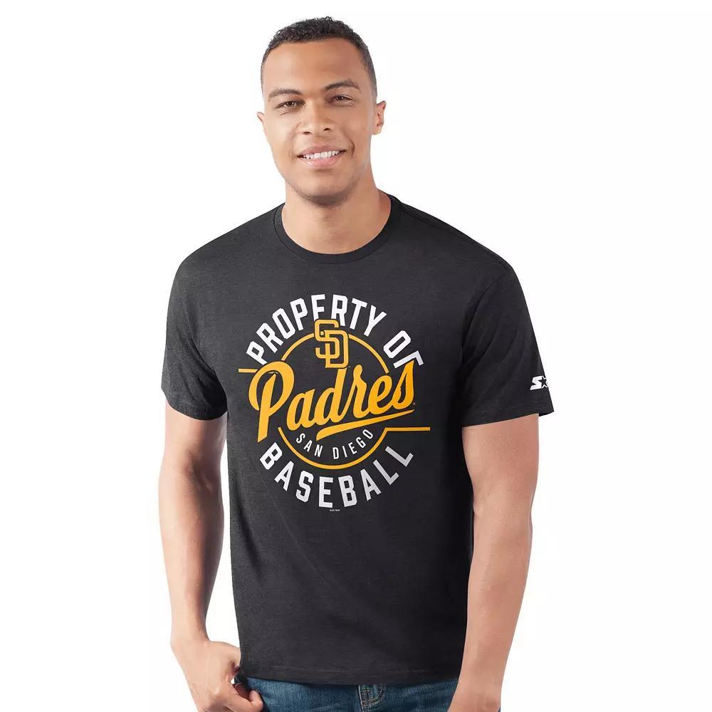 Men's Starter  Black San Diego Padres Prime Time Property Of T-Shirt, Size: Medium Product Image