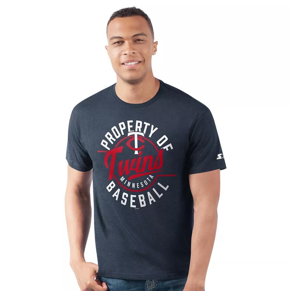 Men's Starter  Navy Milwaukee Brewers Prime Time Property Of T-Shirt, Size: Small, Blue Product Image