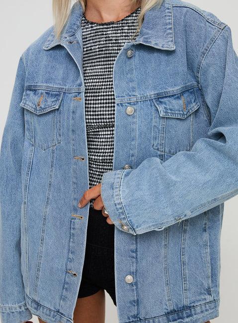 All You Need Denim Jacket Light Wash Product Image