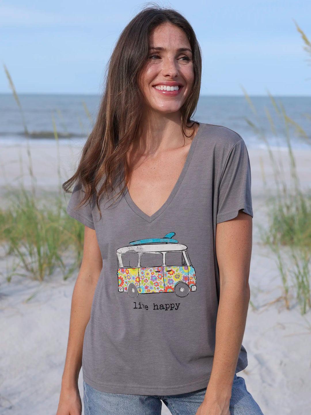 Relaxed V-Neck Tee Product Image
