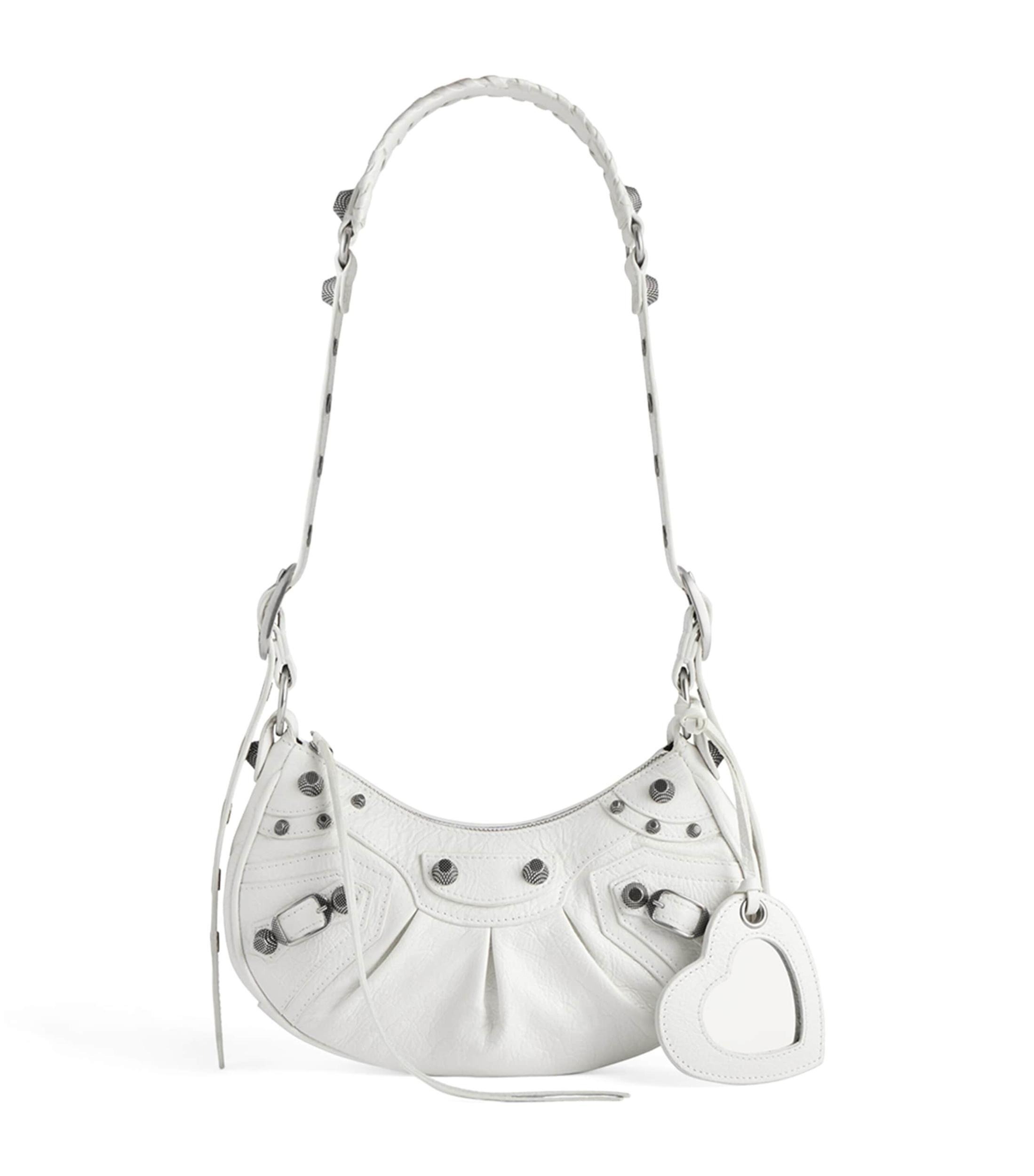 BALENCIAGA Le Cagole Xs Leather Shoulder Bag In Blue Product Image