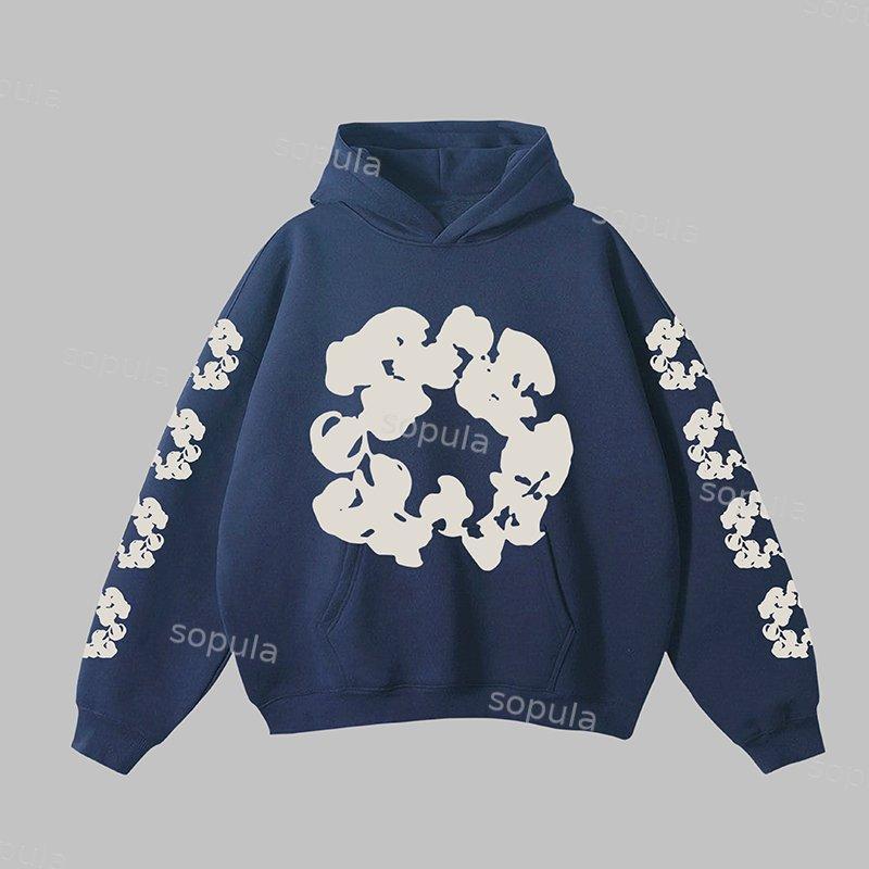 Essential Flower Wreath Graphic Print Pocket Hoodie Product Image
