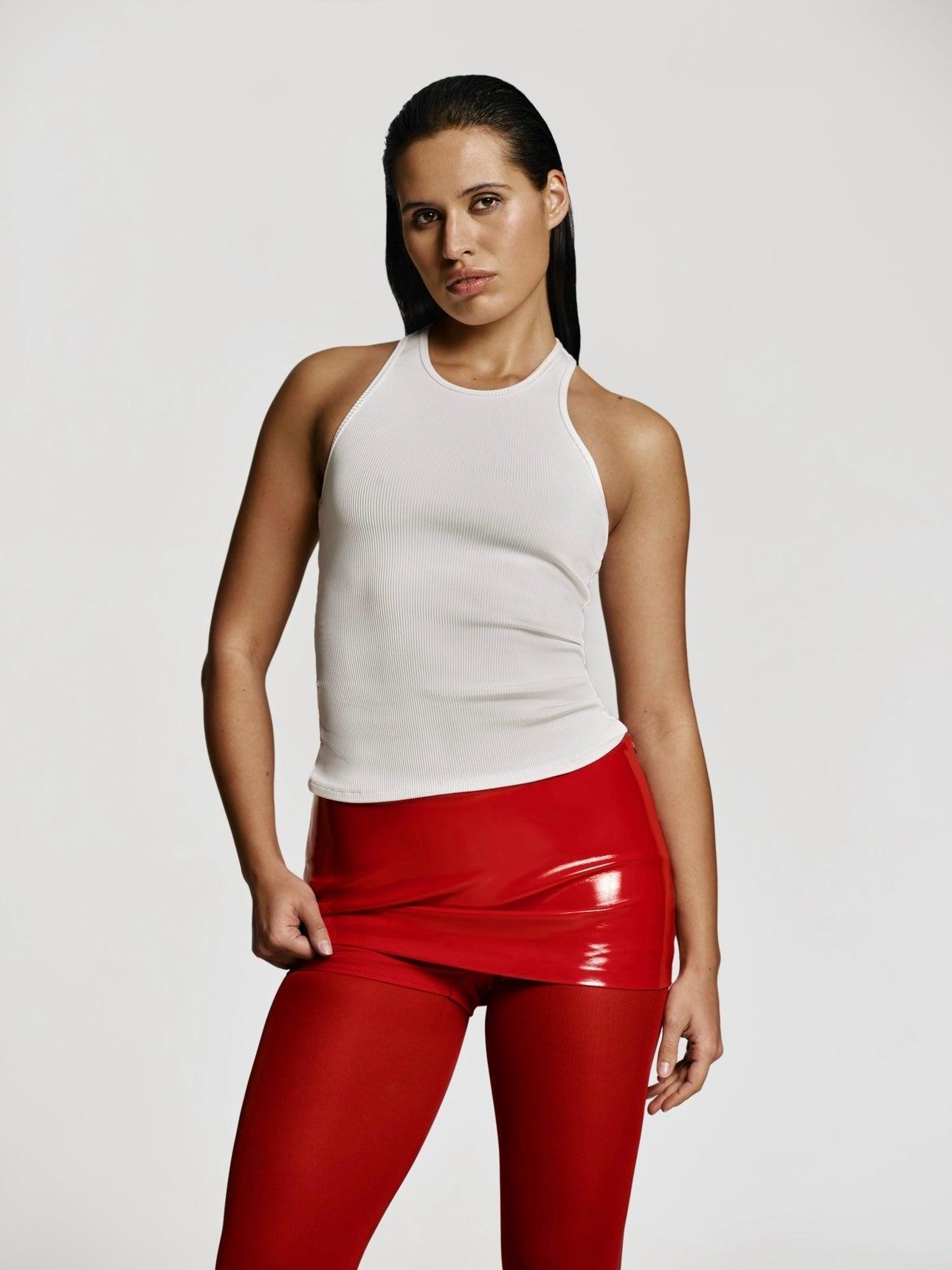 Mini Mini skort in Red patent Product Image