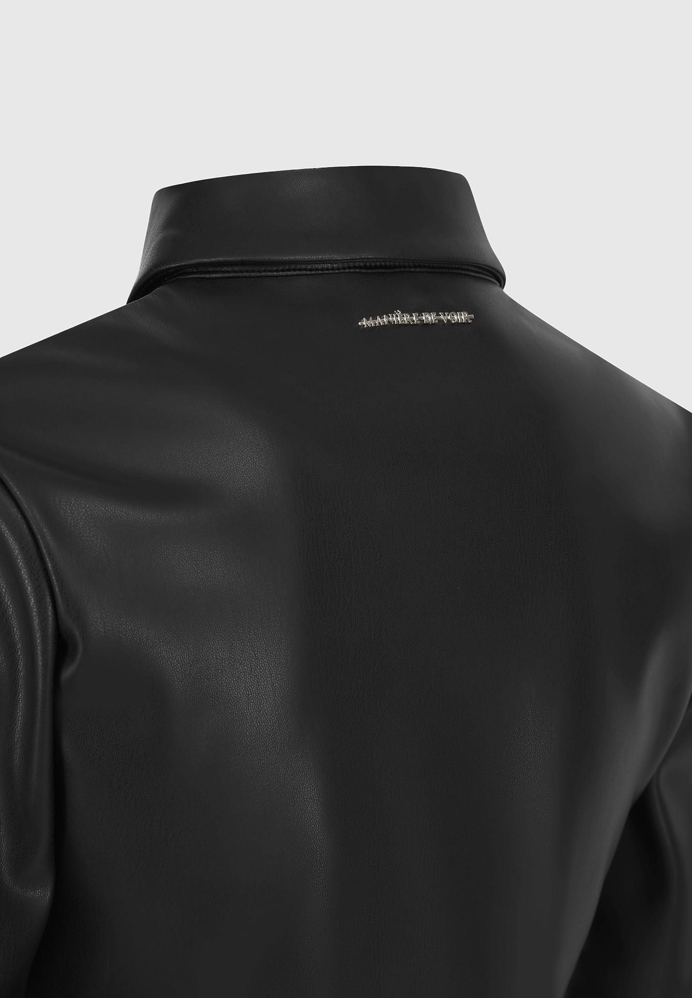 Leather Shirt - Black Female Product Image