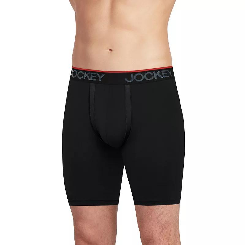 Mens Jockey 3-Pack Chafe-Proof Pouch Microfiber 8.5 Long Leg Boxer Briefs Product Image