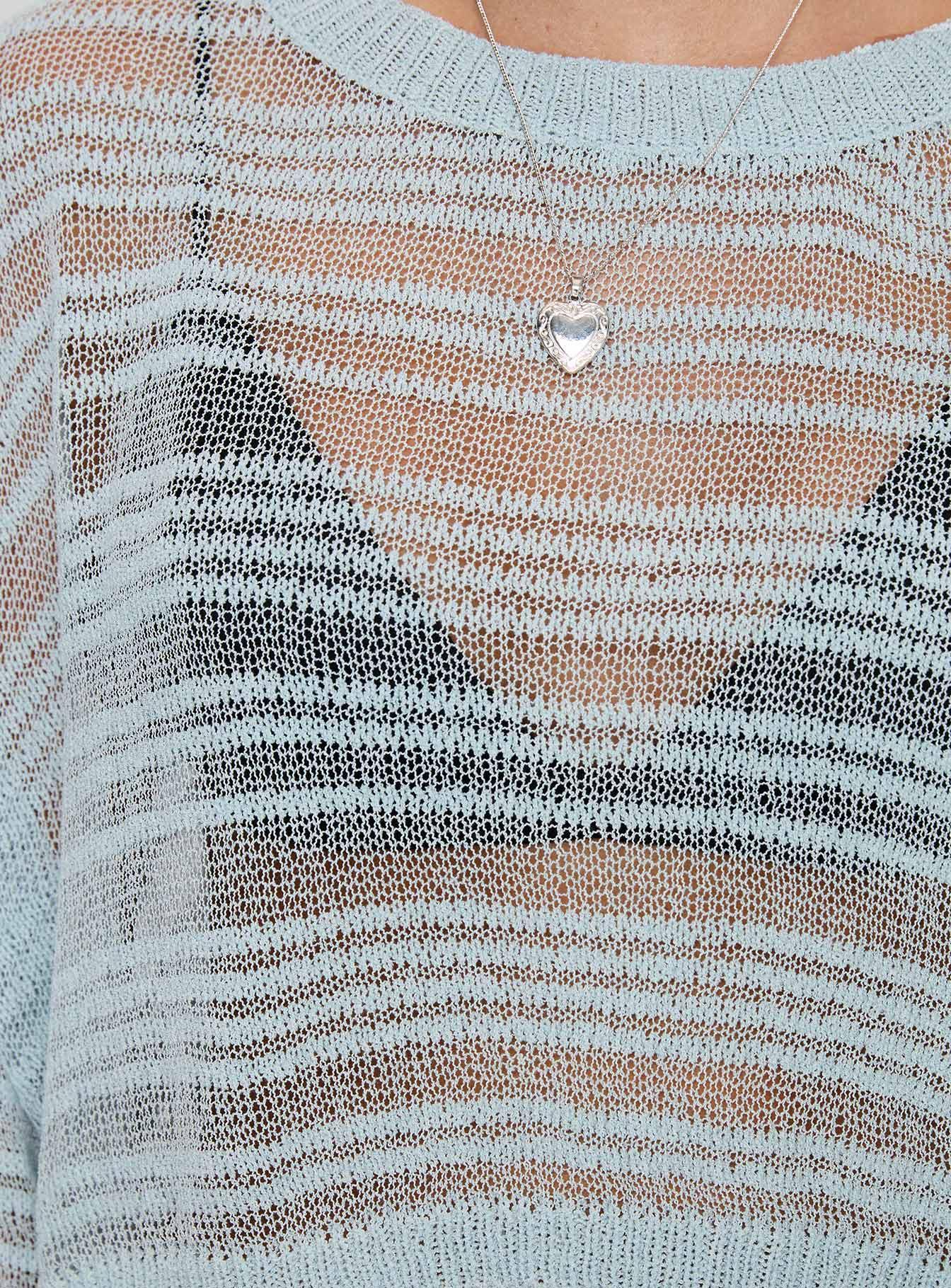 Obarik Cropped Sweater Blue Product Image