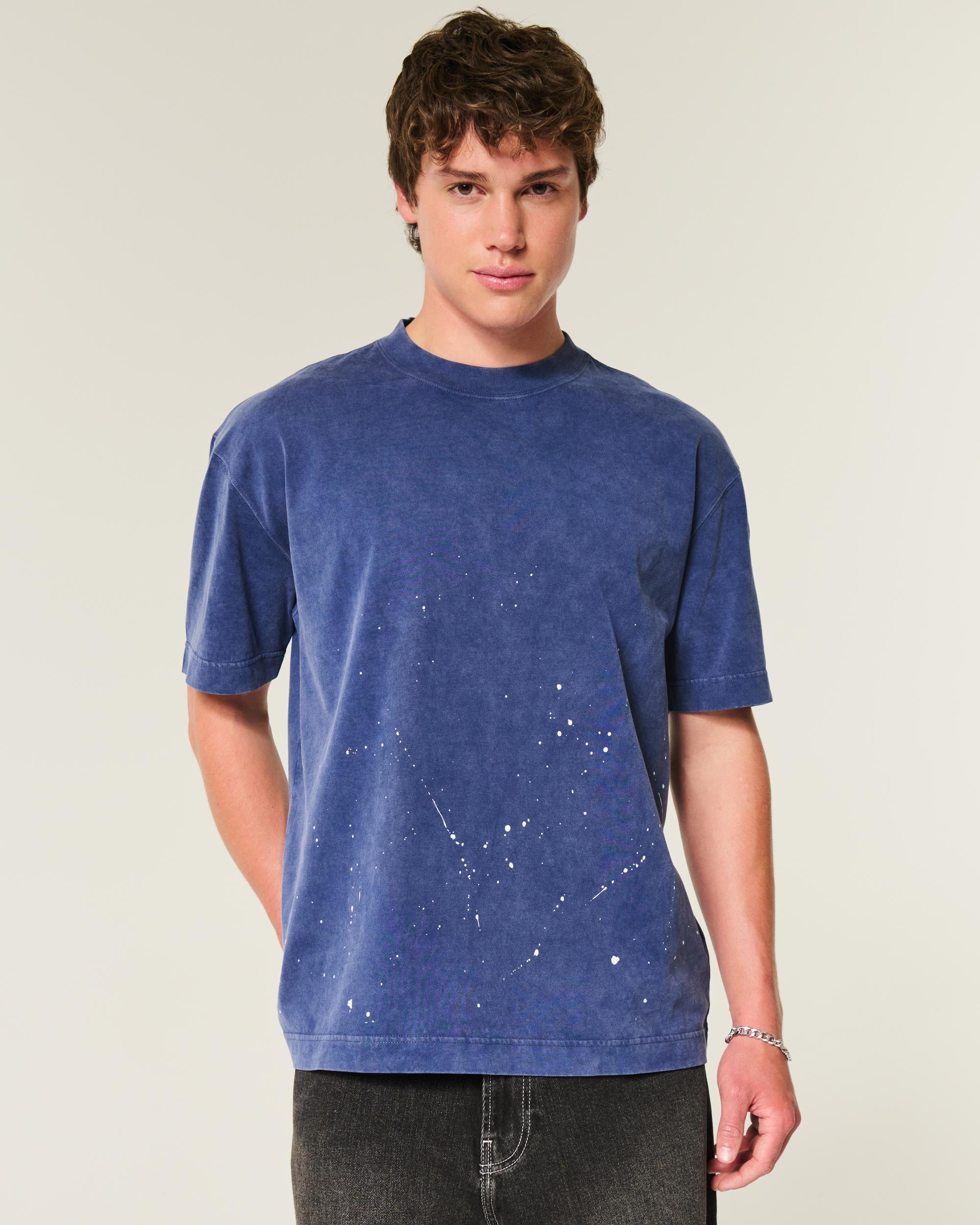 Boxy Heavyweight Washed Crew T-Shirt Product Image