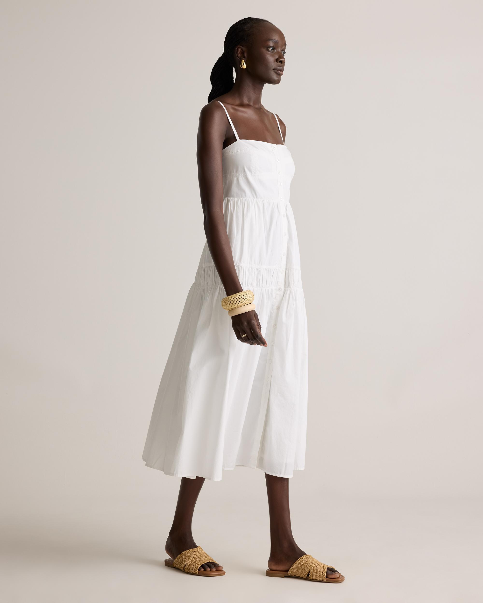 Quince | Women's Poplin Spaghetti Strap Maxi Dress Size XS, Organic Cotton Product Image