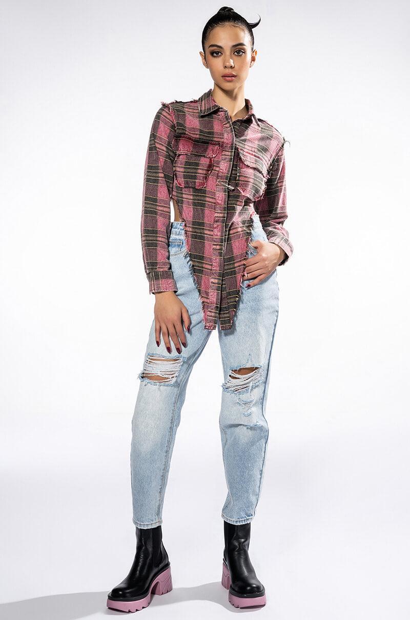 COOL AGAIN FLANNEL BLOUSE Product Image