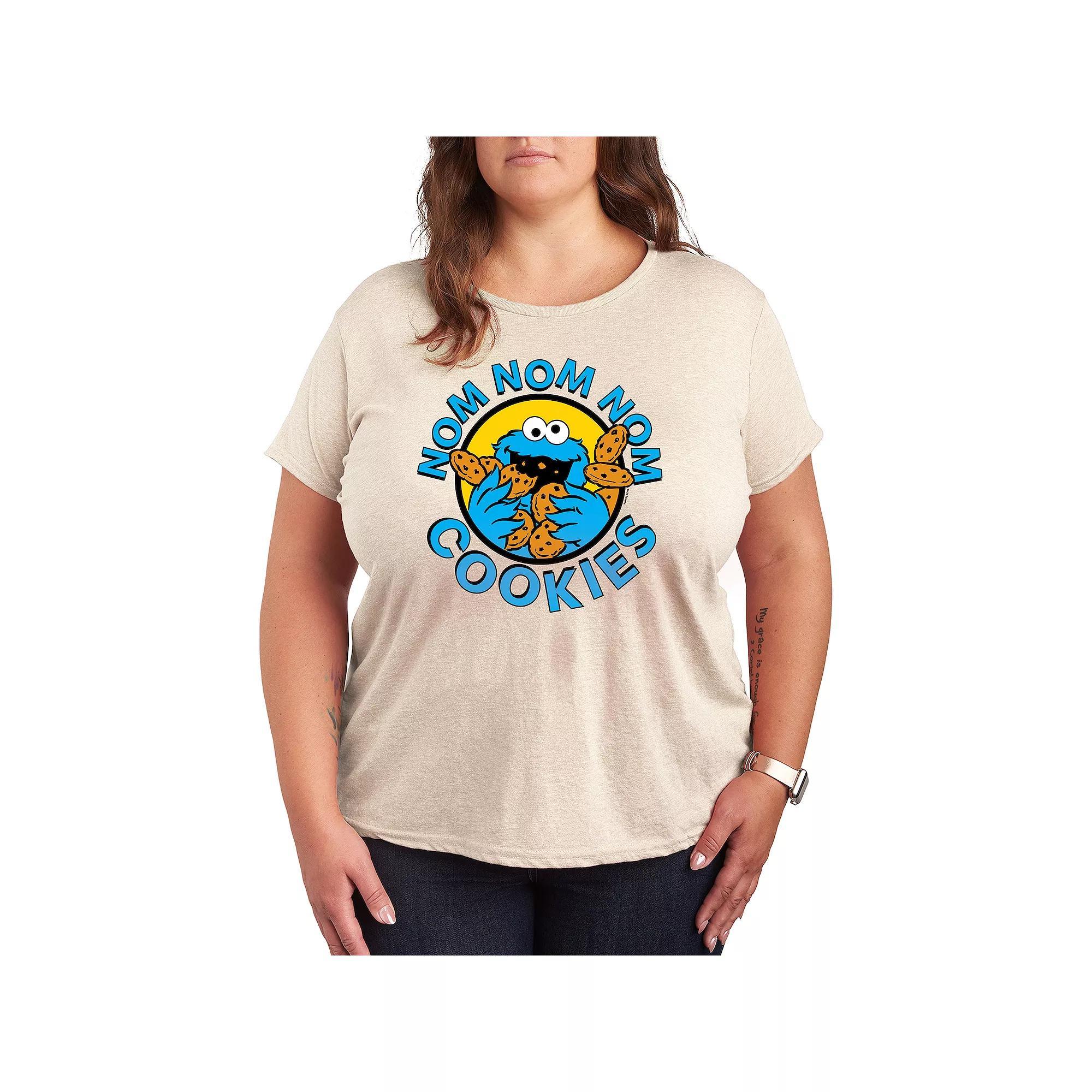 Plus Sesame Street Nom Nom Nom Graphic Tee, Womens Product Image