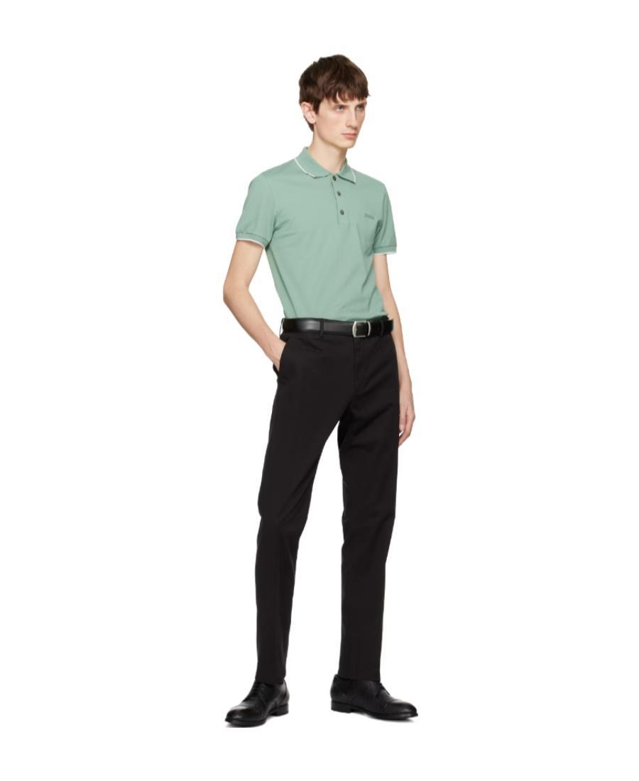 ZEGNA Green Three-button Polo Product Image