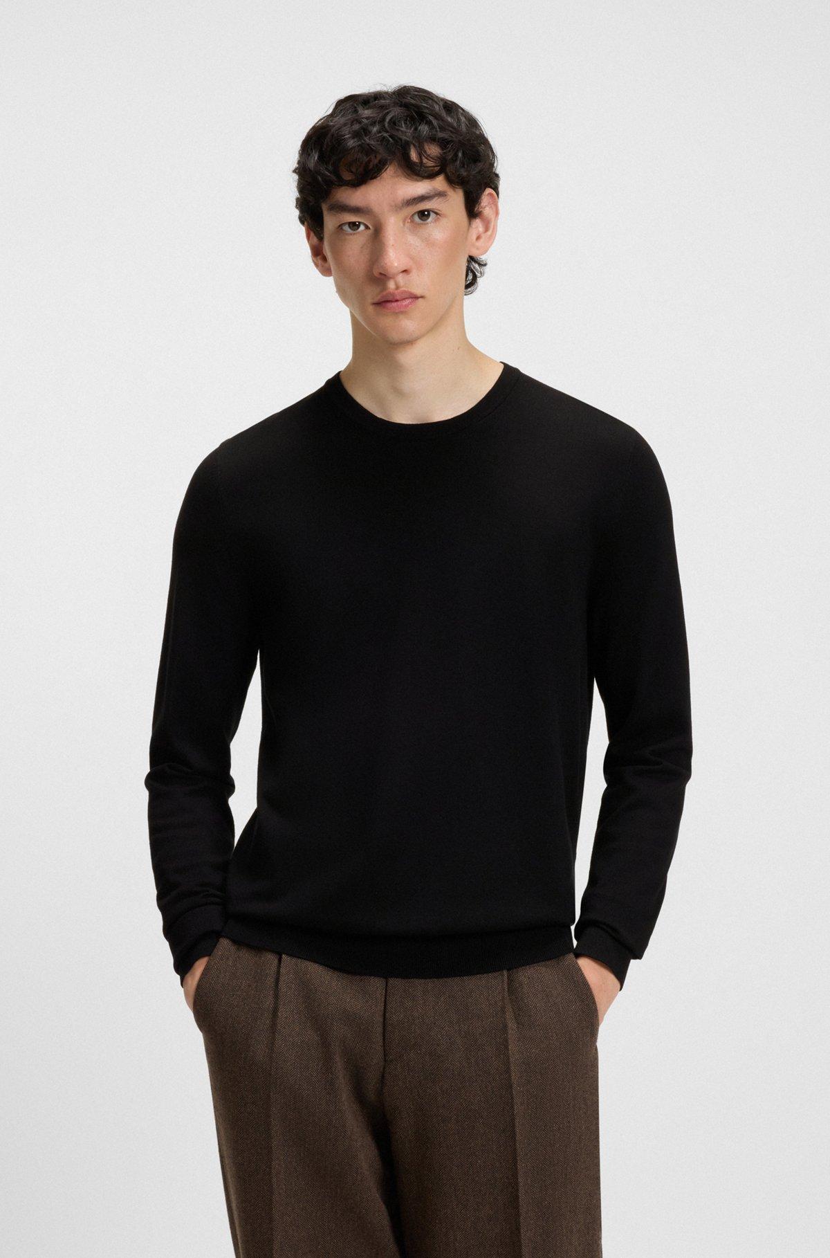 Relaxed-fit knitted sweater with V neckline Product Image