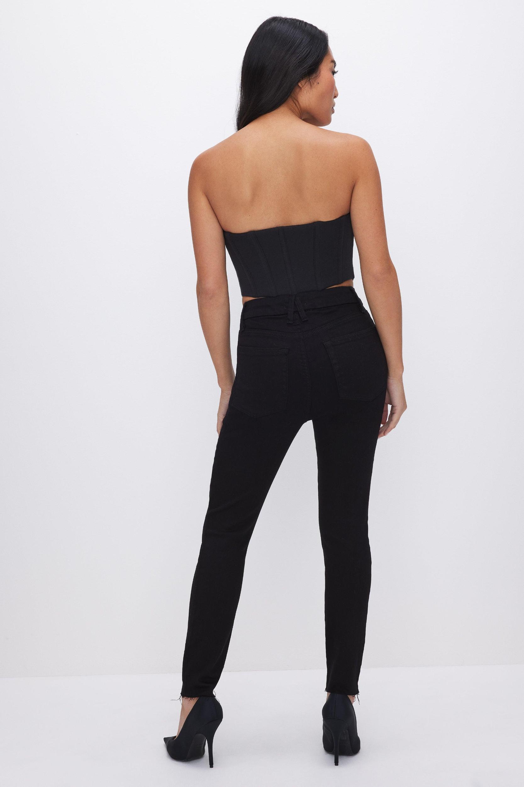GOOD PETITE SKINNY NEVER FADE JEANS | BLACK001 Product Image