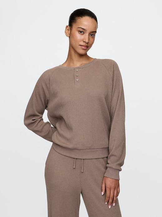 Waffle Henley PJ Shirt Product Image