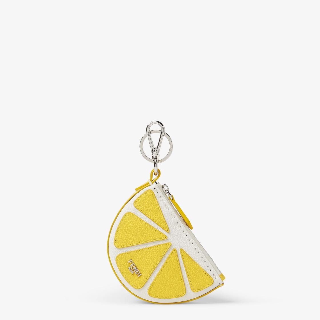 Lemon CharmWhite and yellow leather charm Product Image