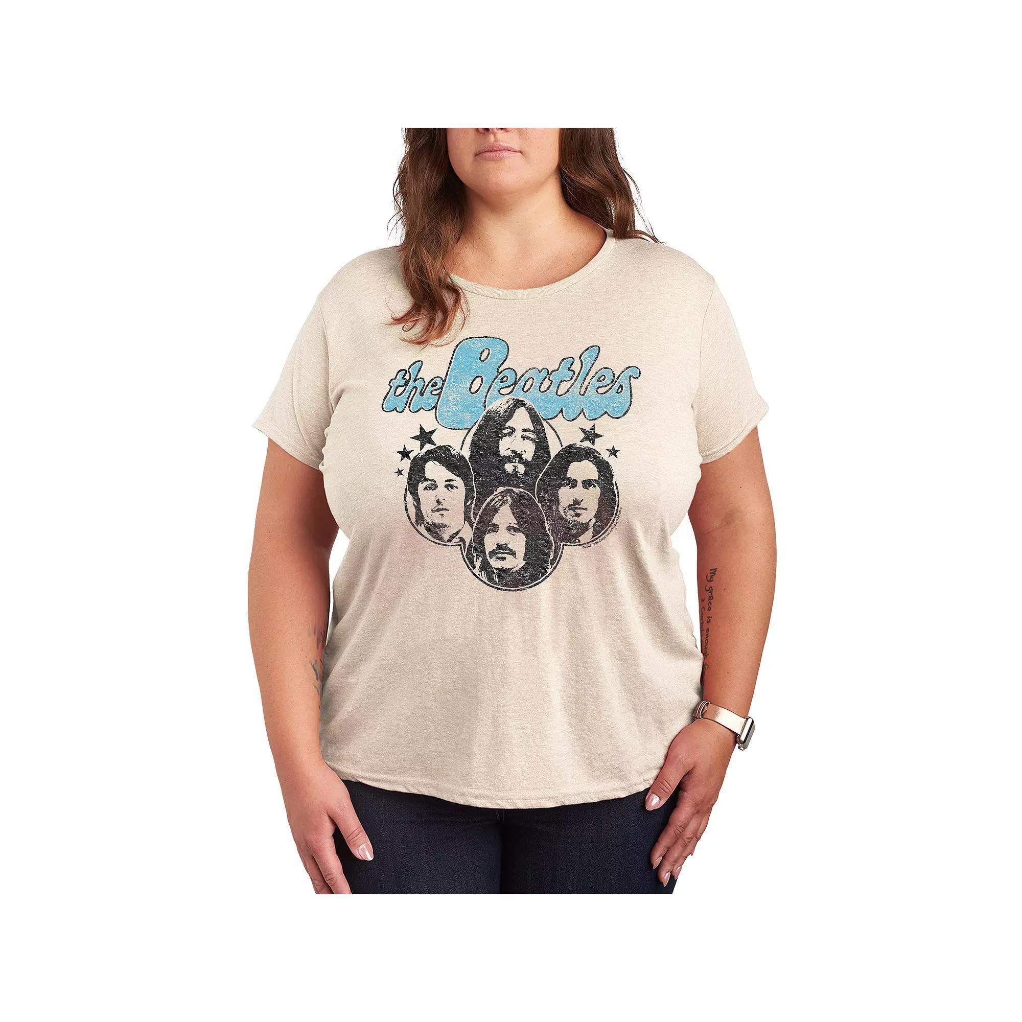 Plus Size The Beatles Vintage Stars Graphic Tee, Womens Product Image