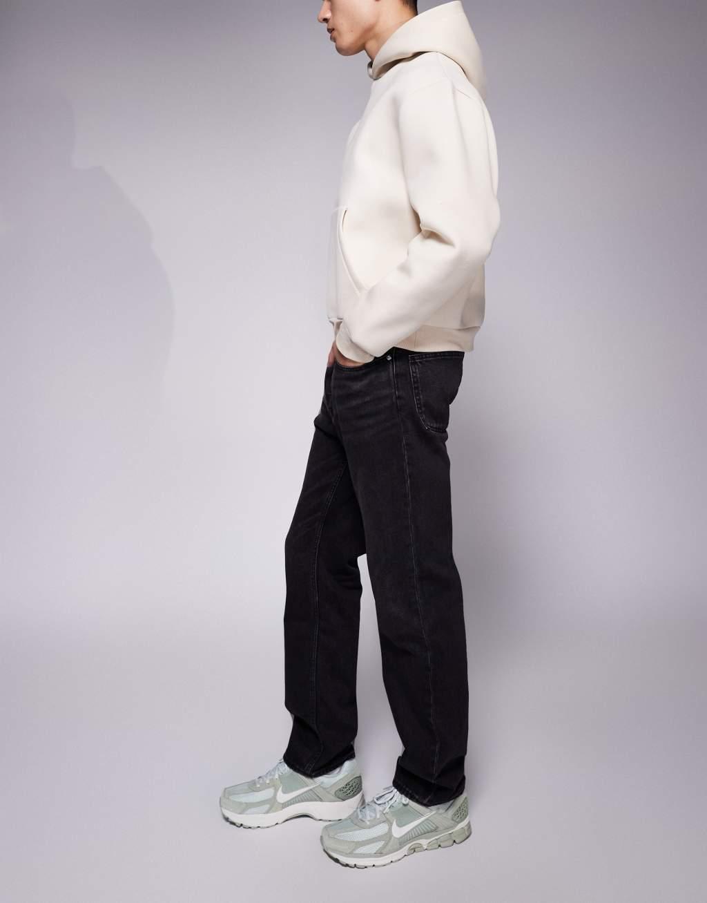 HUGO BLUE Jonah straight fit jeans in dark gray Product Image