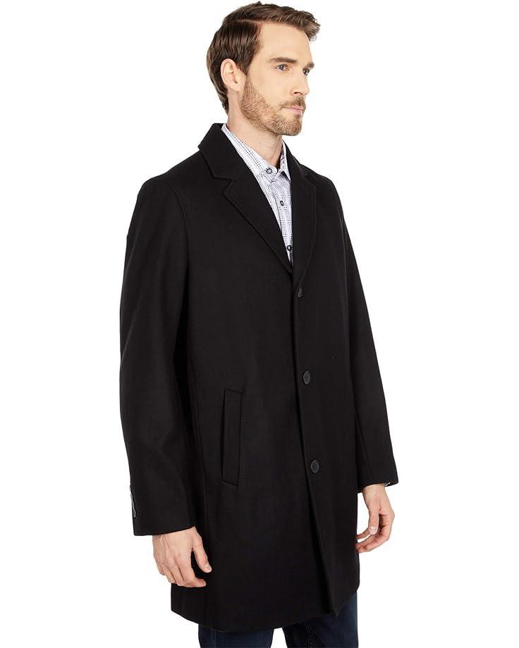 Wool Melton Stand Collar Jacket With Patch Pockets Product Image