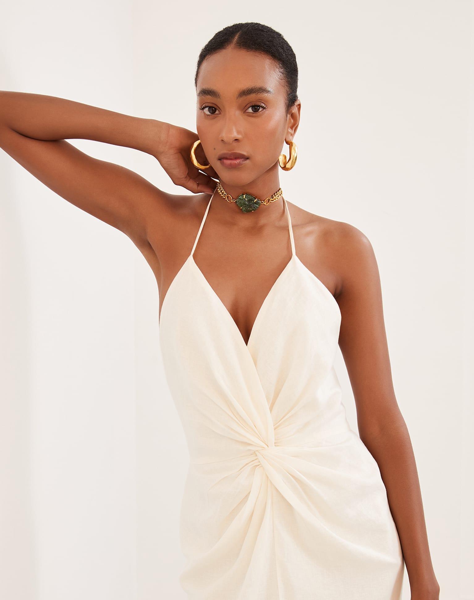 Kana Midi Dress (Exchange Only) - Off White Product Image