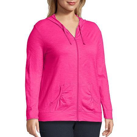 Plus Size Just My Size® Slubbed Hoodie, Women's, Size: 5XL, Process Blue Product Image