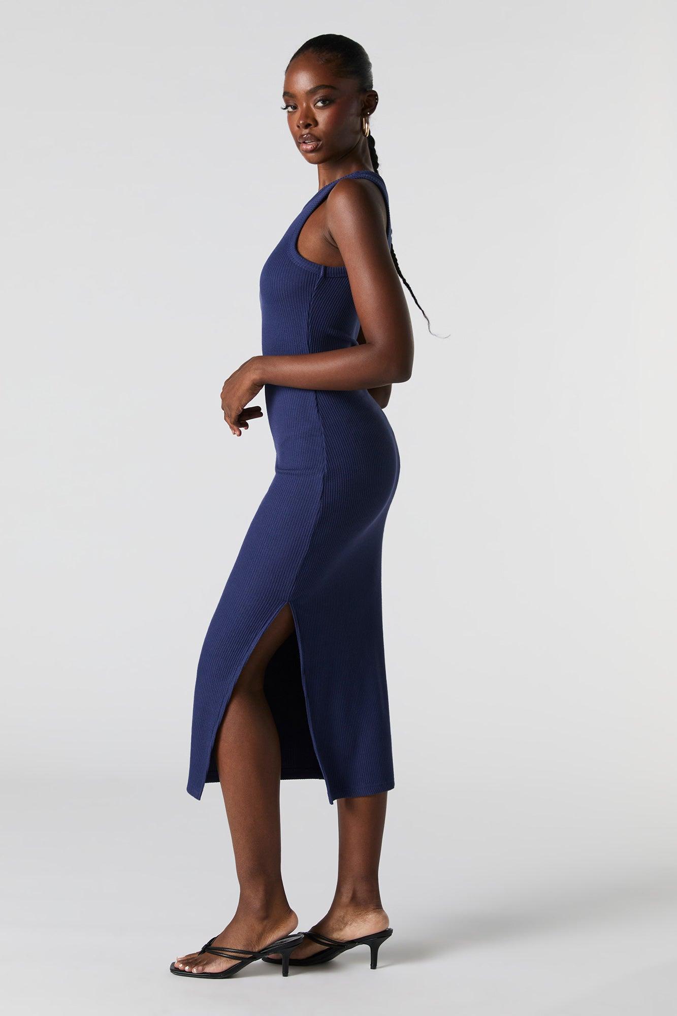 Ribbed Sleeveless Midi Dress Female Product Image