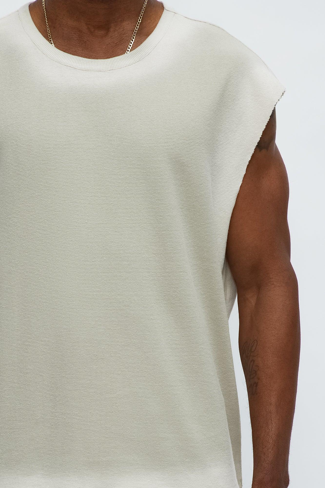 Relaxed Washed Muscle Tank - Grey Product Image