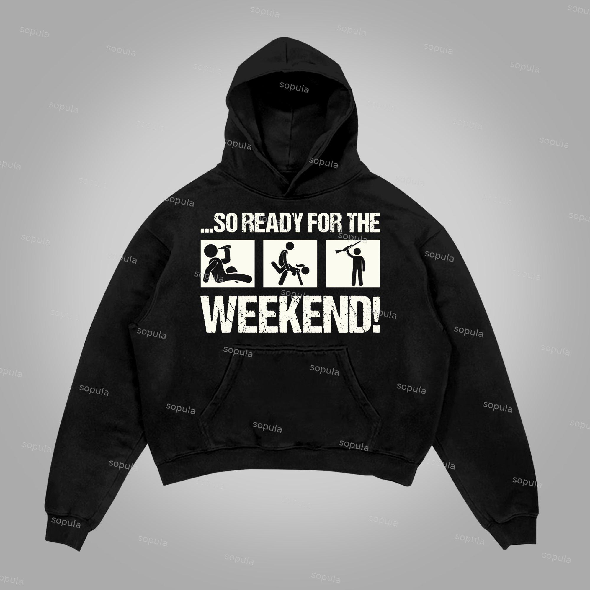Sopula Weekends & Holiday Graphic Cotton Hoodie Product Image