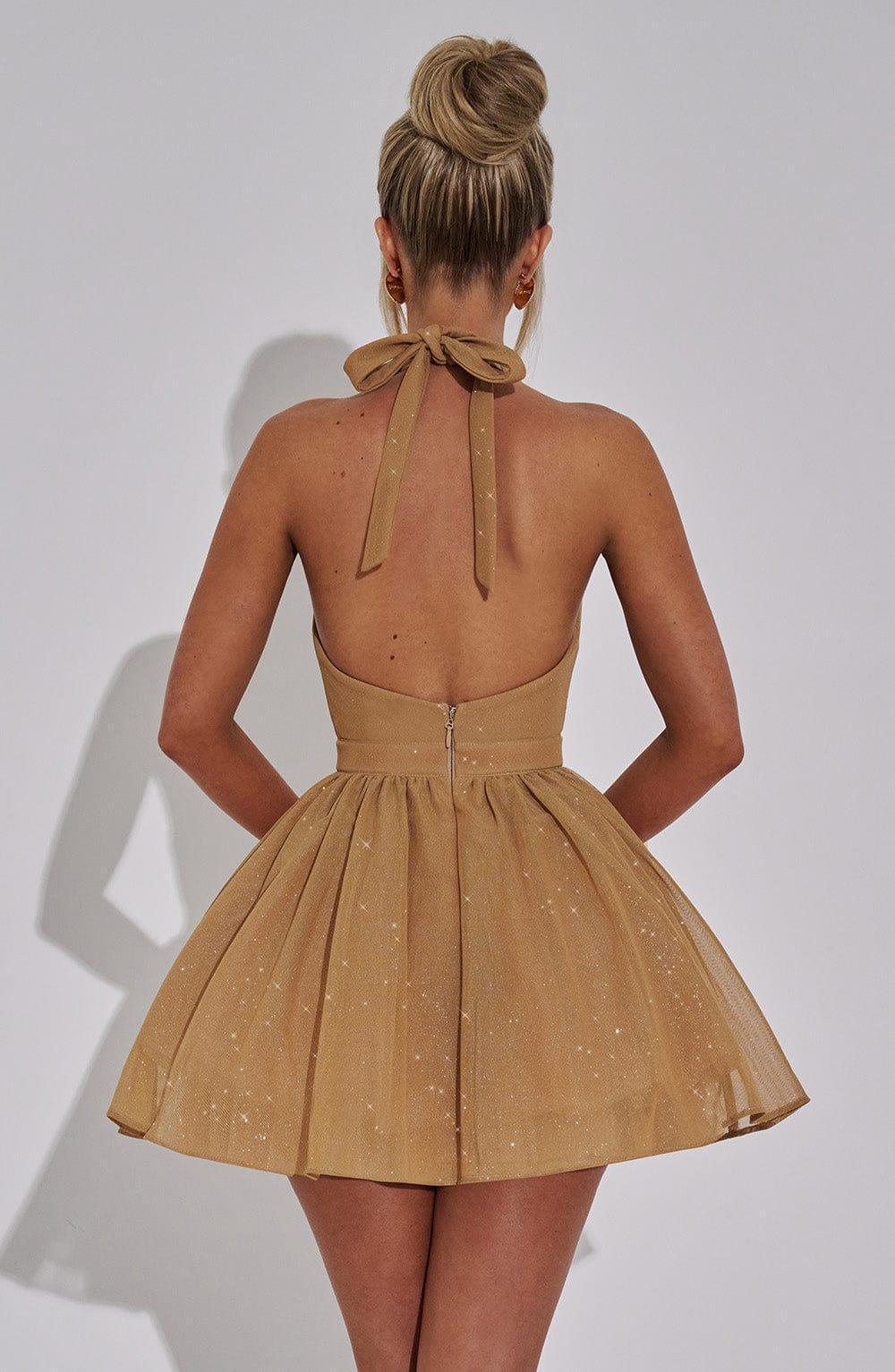 Pippa Mini Dress - Gold Sparkle Product Image