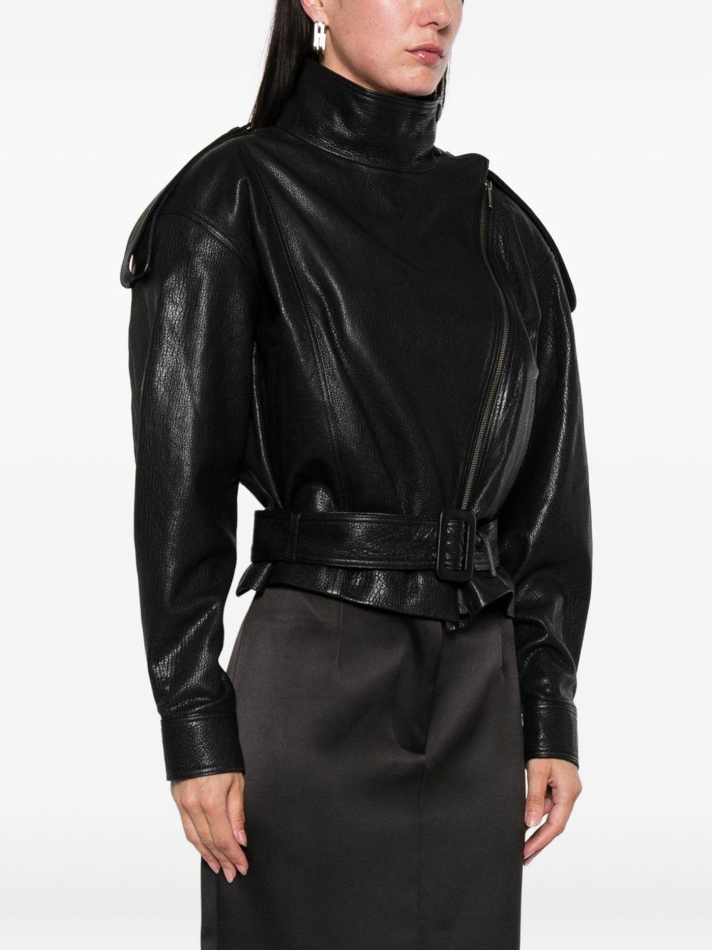 grained leather jacket Product Image
