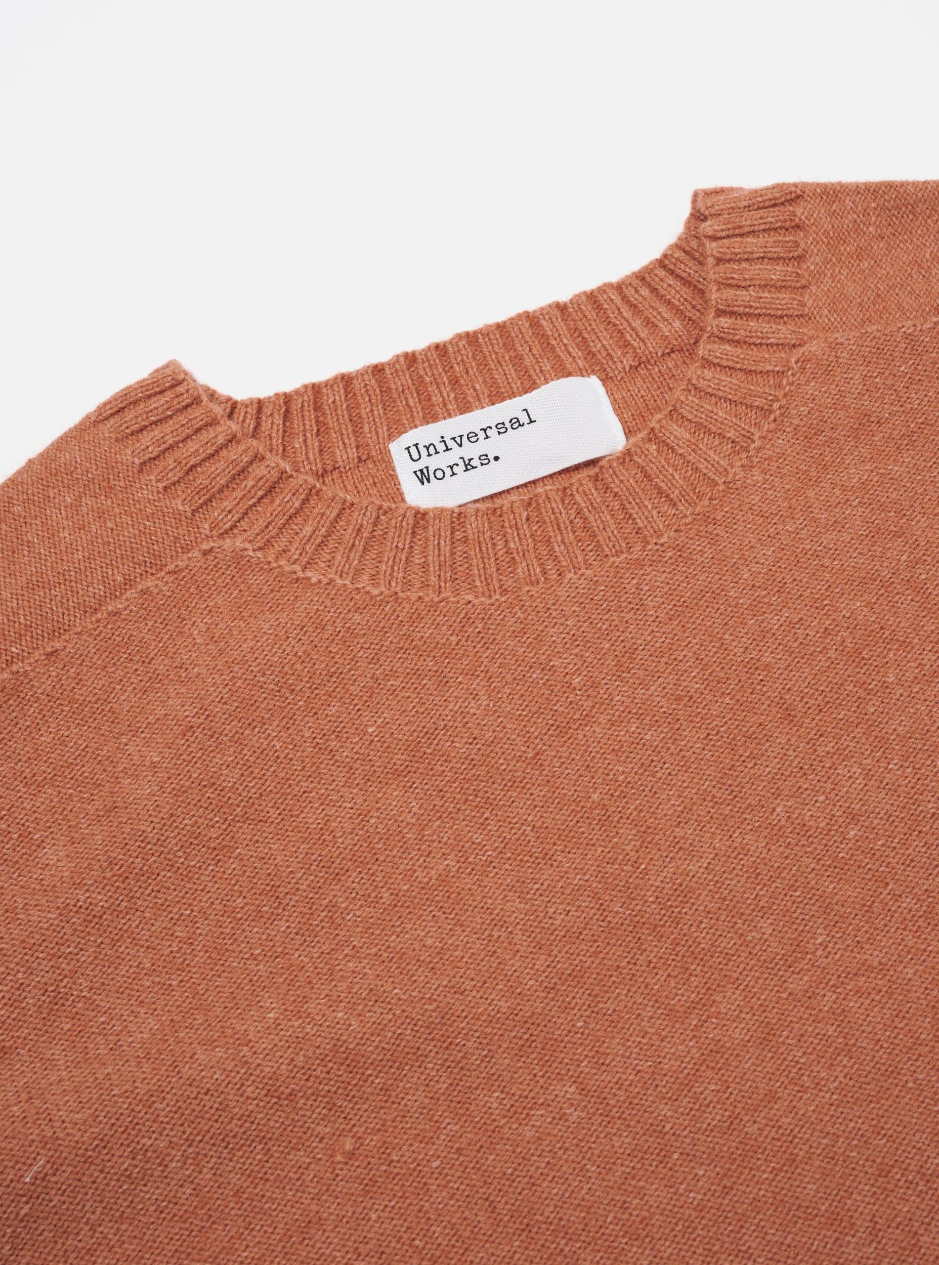 Universal Works Seamless Crew in Orange Coast Knit Product Image